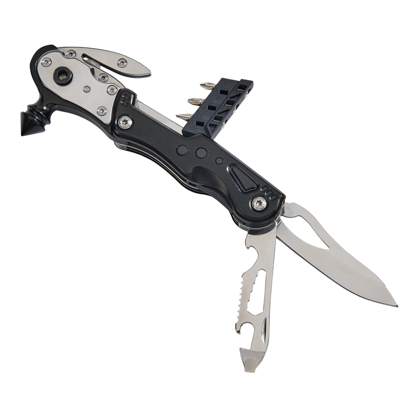 CGI's Black Glass Breaker with Multi Tools, 6"L