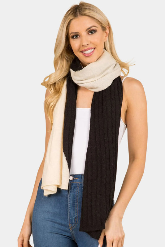 Cable Knit, Split Scarf
